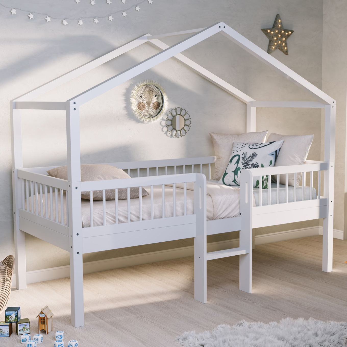 Hausbett Forrest mit Leiter Weiss #2