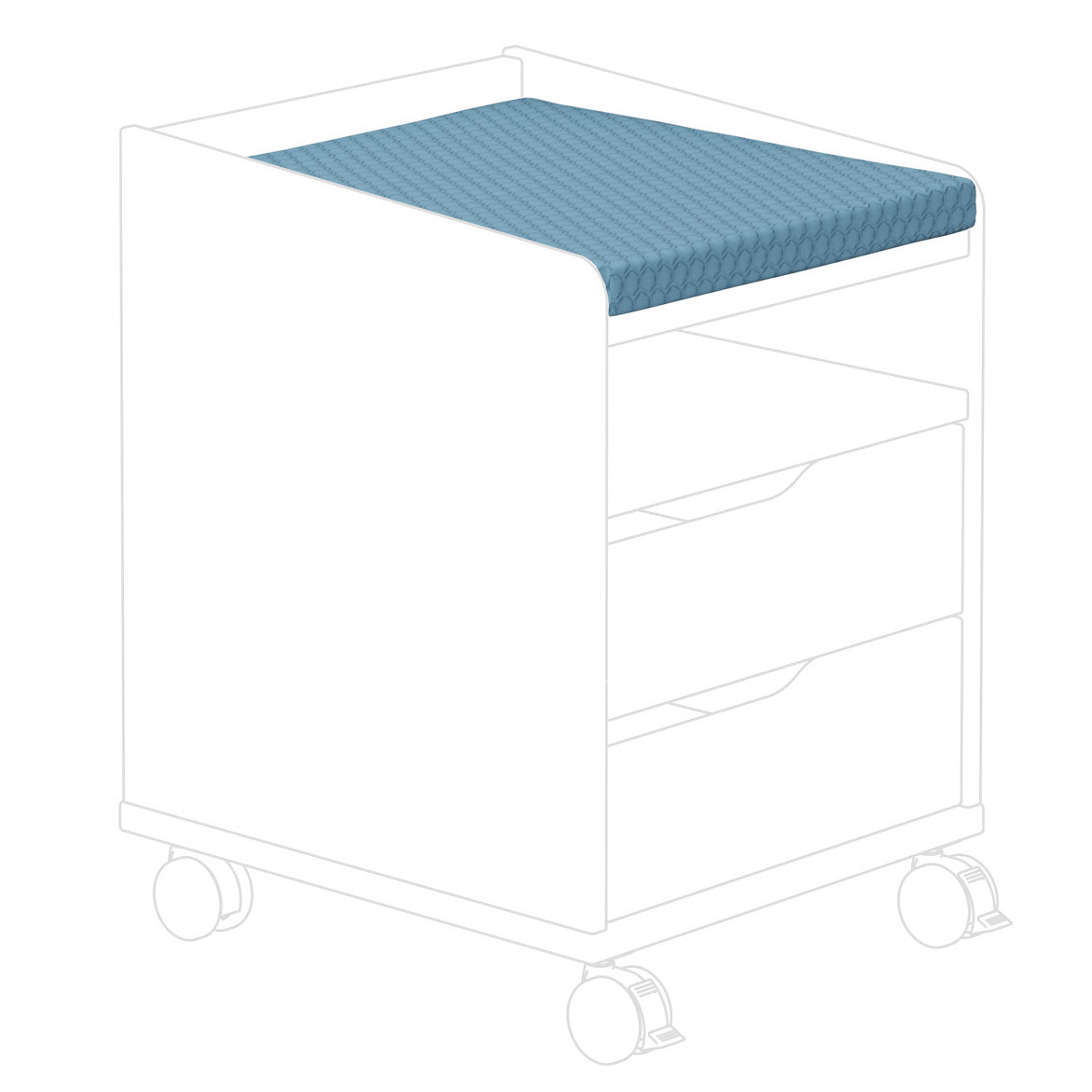 Sitzpolster WS für Rollcontainer 2S  Hellblau