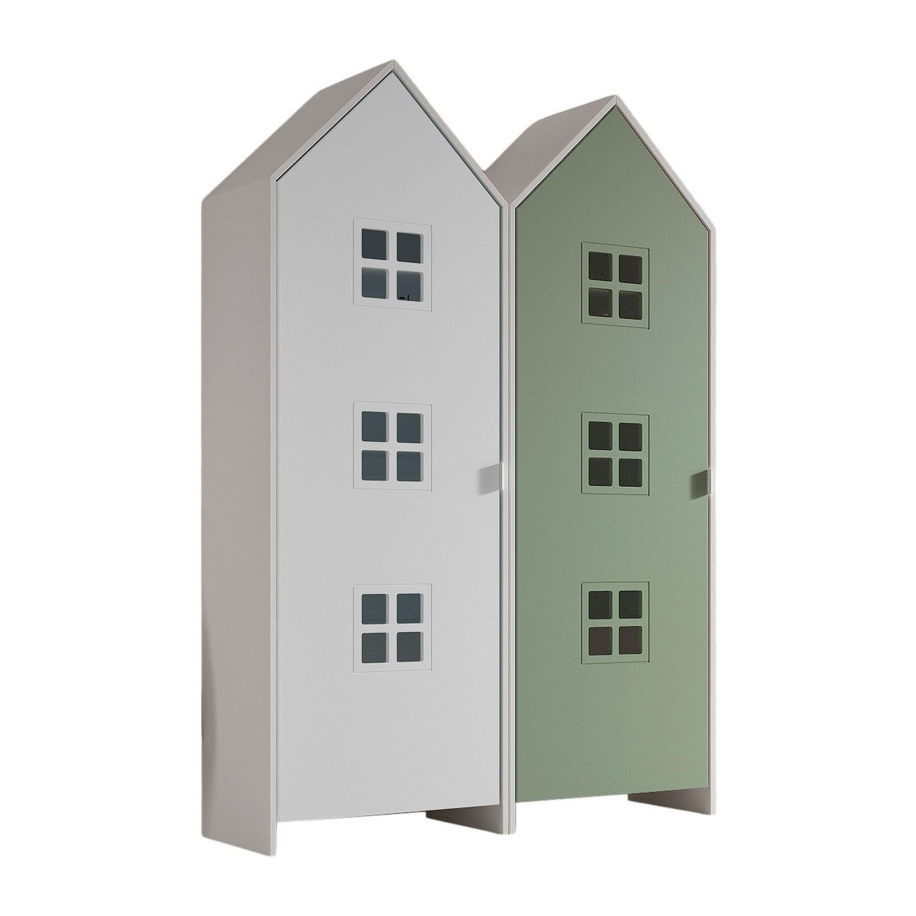 Schrank Casami Bruges 2-teilig Set Weiss, Grün