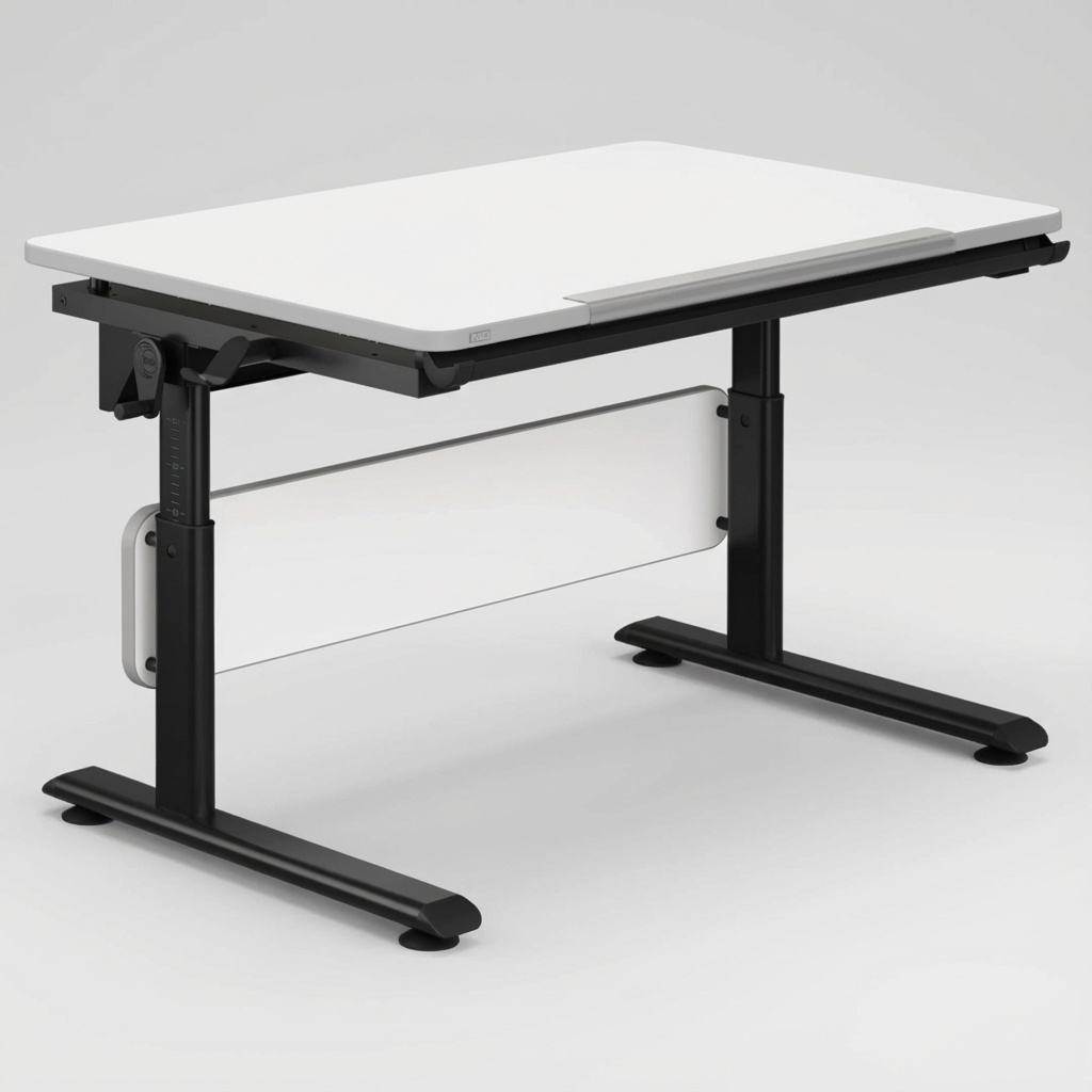 Schreibtisch Diego 105 Schwarz Weiss 4