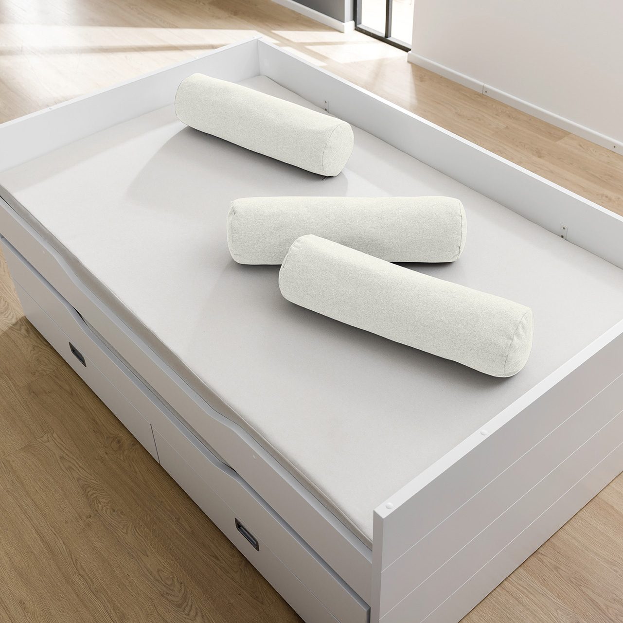 Kissenrolle aus Mikrofaser Ivory