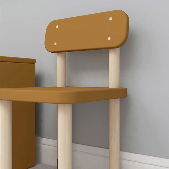 Kinderstuhl mit Rückenlehne Senfgelb #2