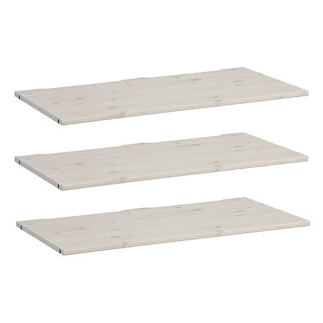 Boden für Schrankelement 100cm 3er Pack Weiss lasiert