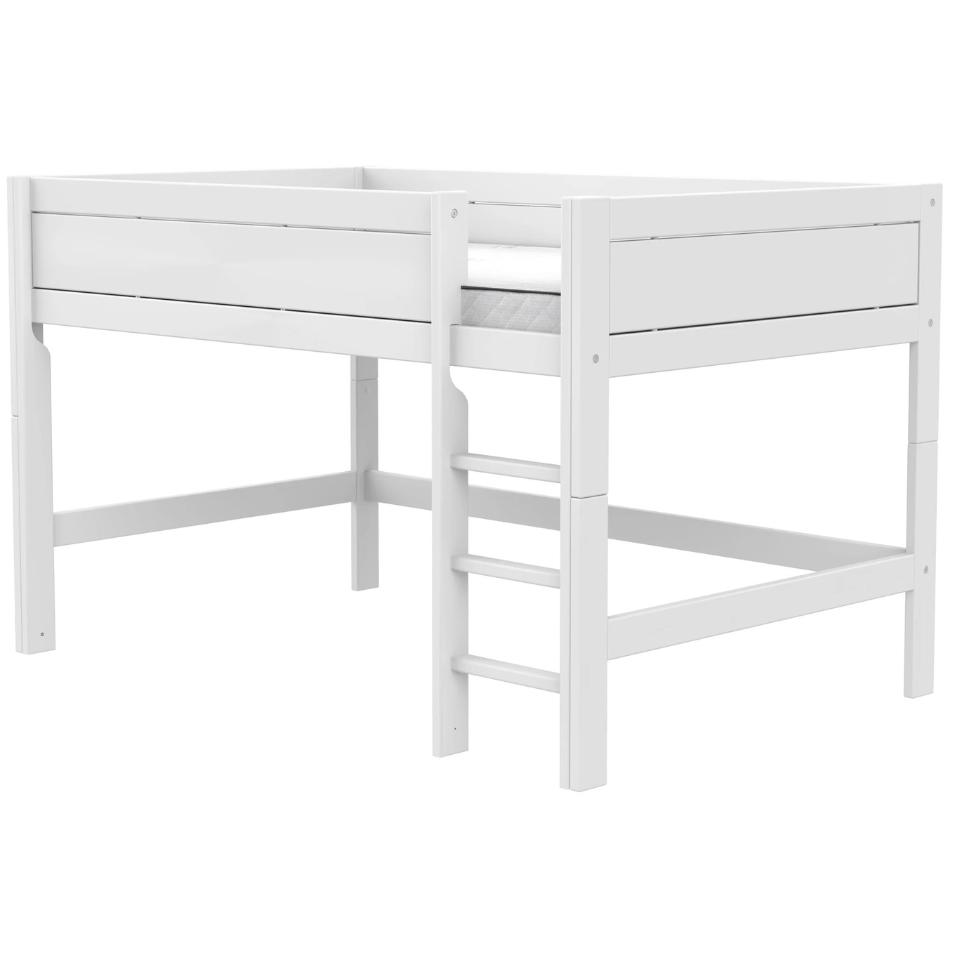 Halbhohes Bett Lifetime 120 Rollrost, Weiss 3