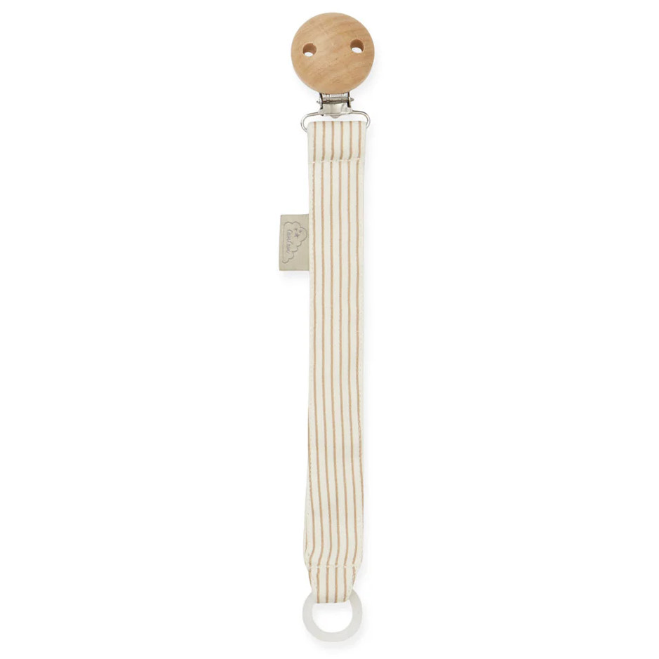 Schnullerkette Classic Stripes Camel