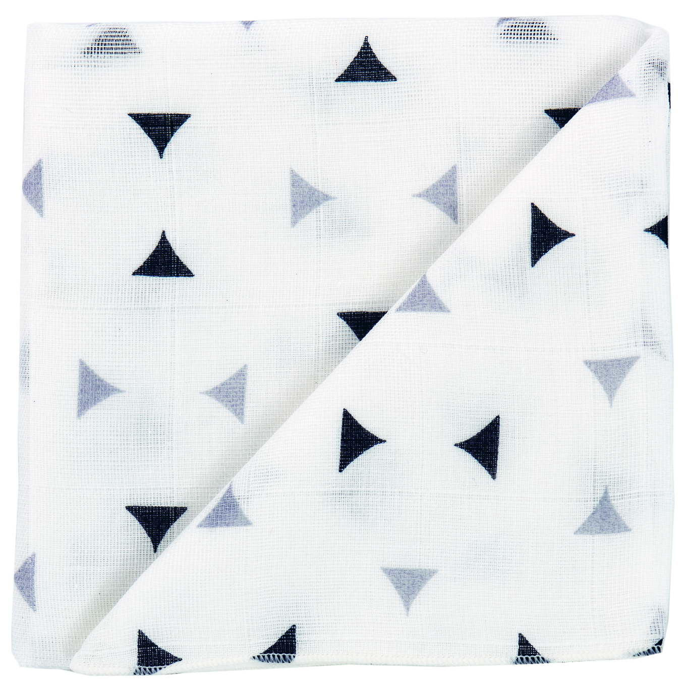 Gaze Spucktuch Weiss/Marine Triangle