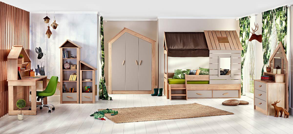 Abenteuerbett My House Braun 5