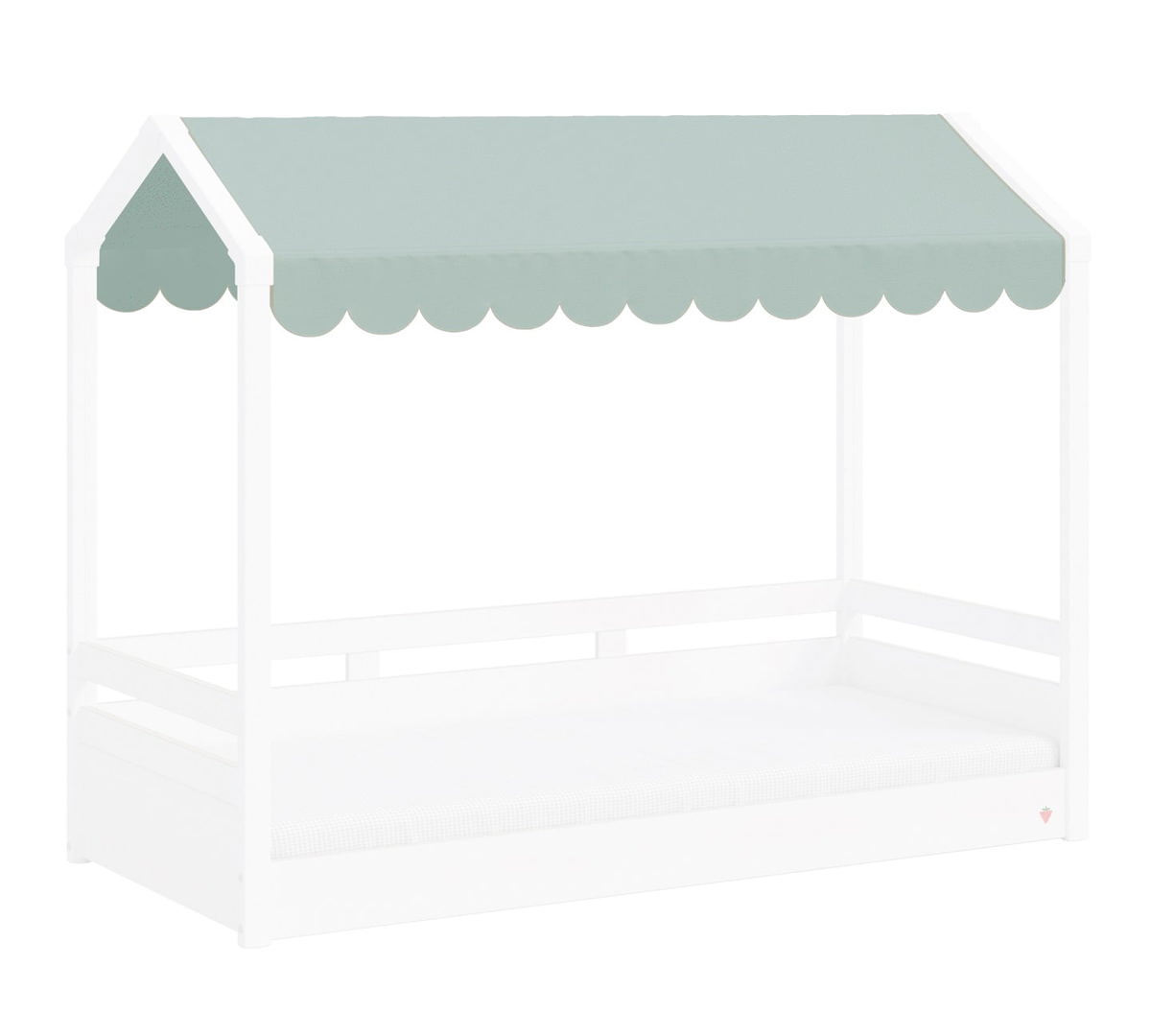 Stoffhimmel für Montes Hausbett Grün