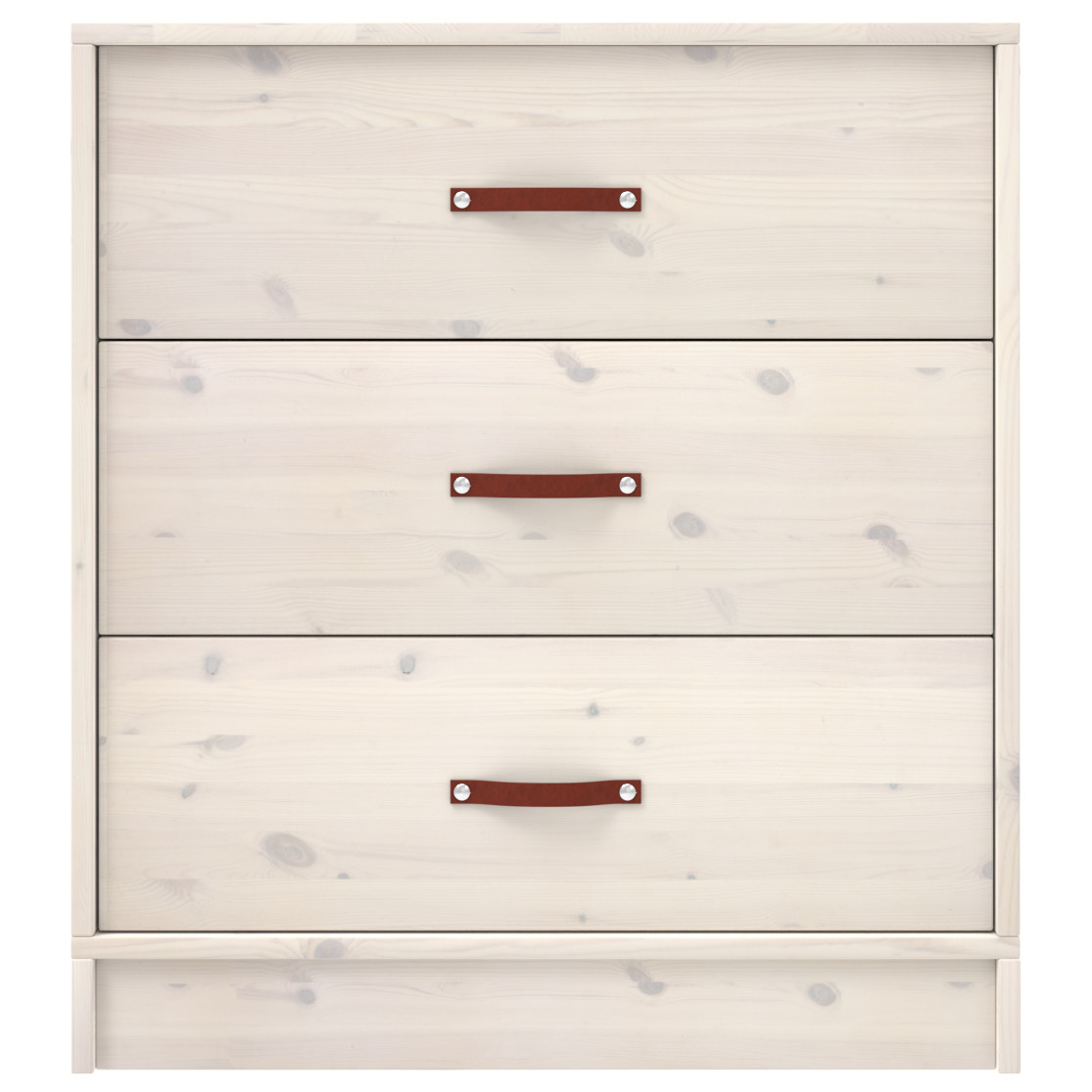 Kommode All-In-One mit 3 Schubladen Weiss lasiert