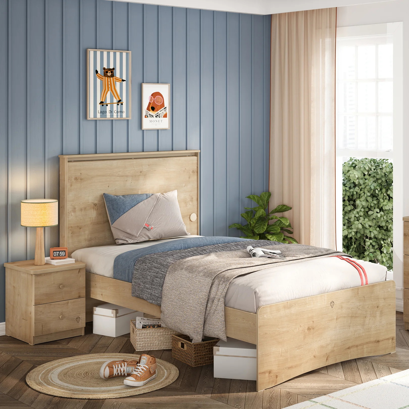 Bett Mocha mit Kopfteil Standard, 120 x 200 cm #2