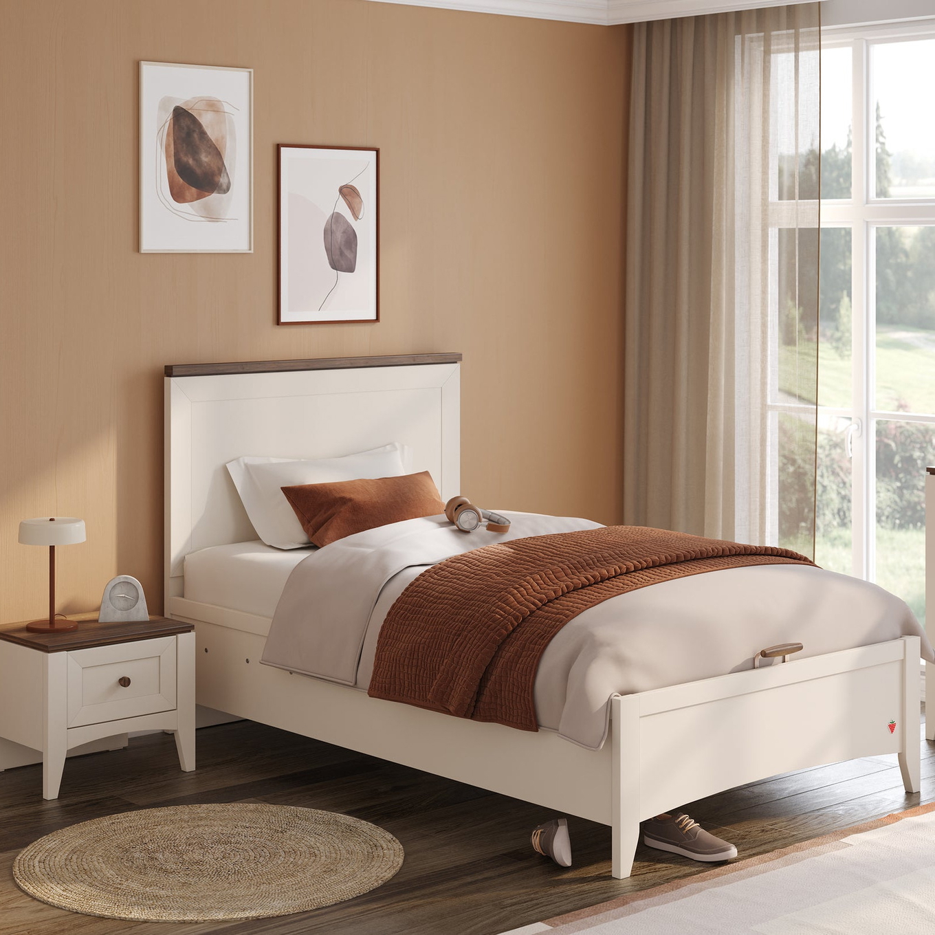 Bett Lapel mit Stauraum, 120 x 200 cm #2