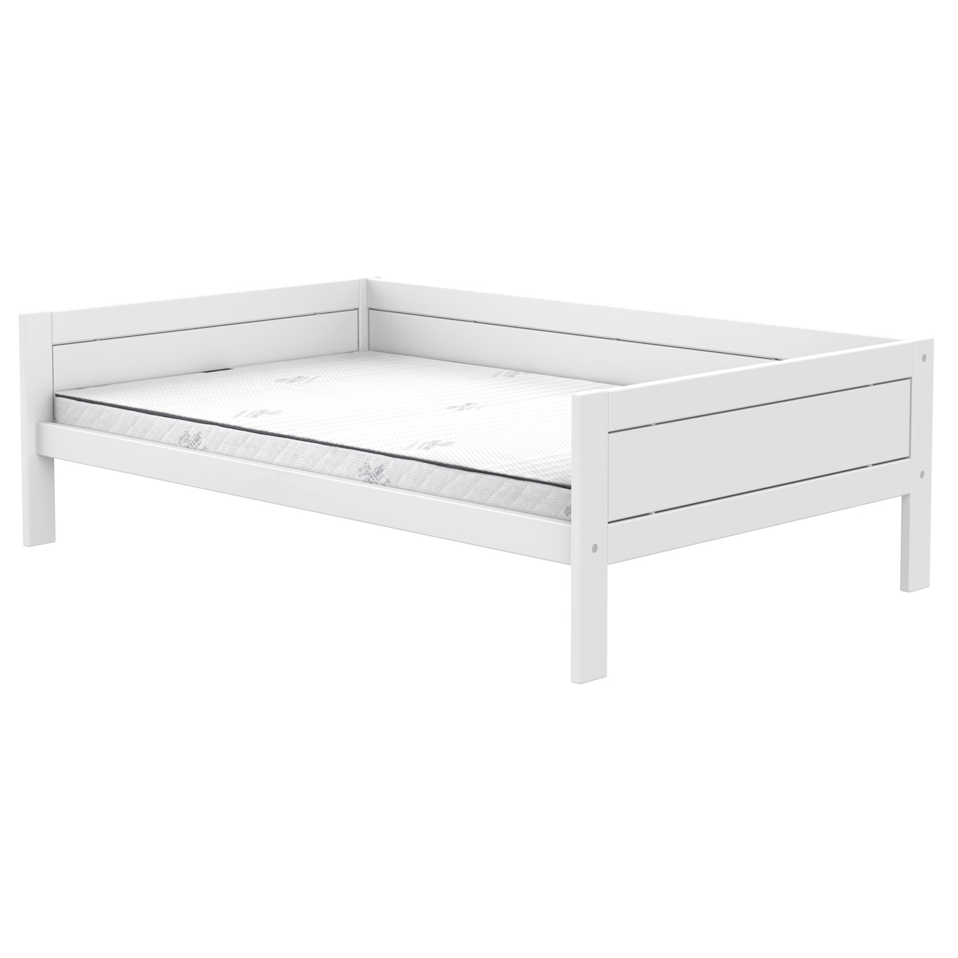 Basisbett 120 Lifetime Deluxe Lattenrost, Weiss 3