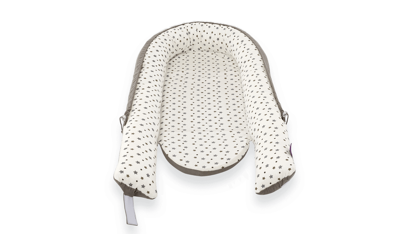Babynest Premium Graue Sterne 6