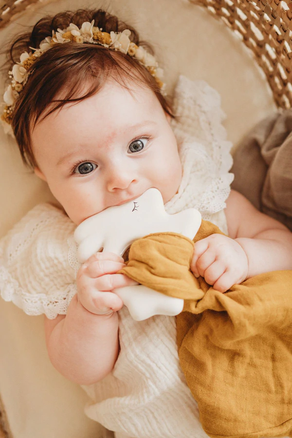 Beissring Hase mit Schmusetuch Gelb #2