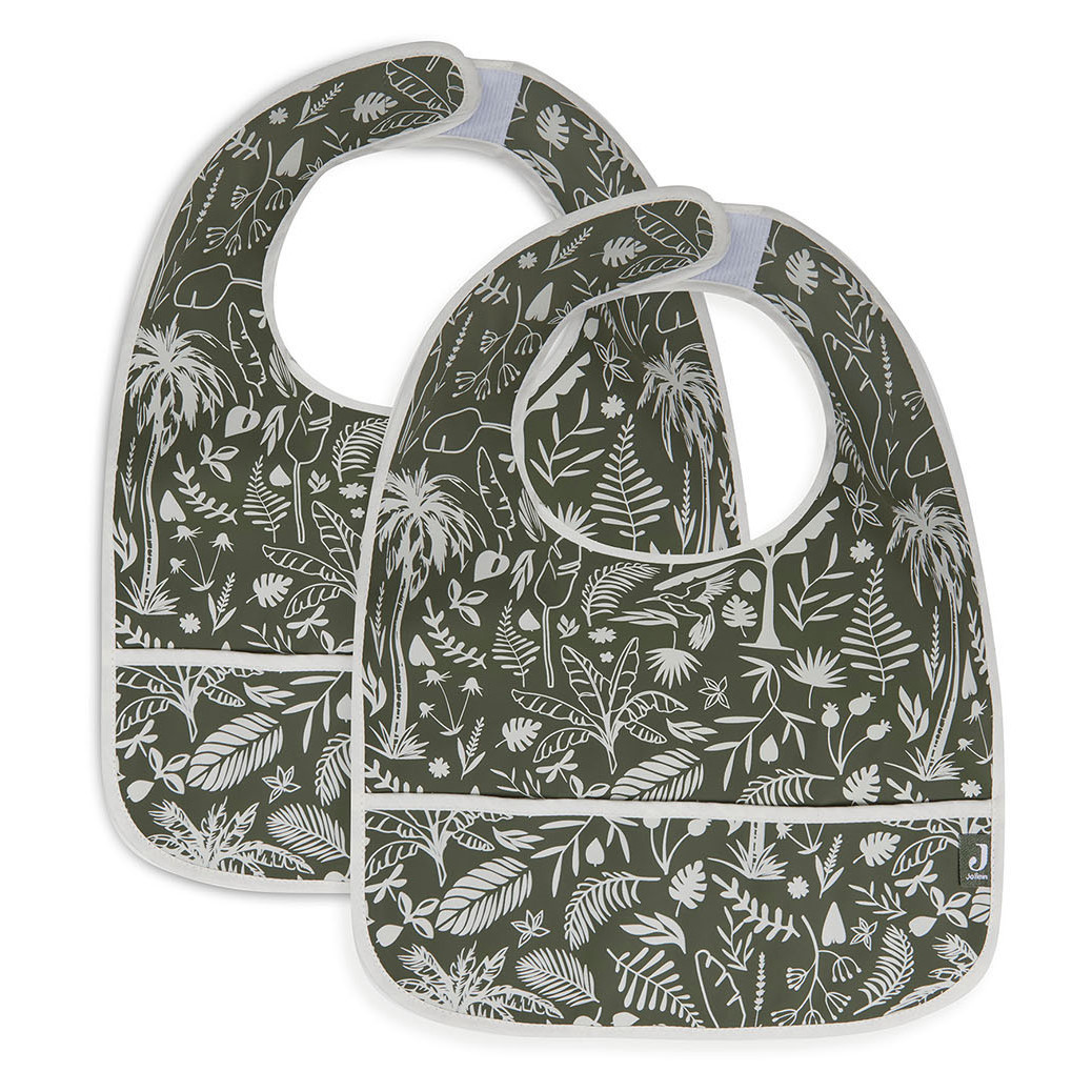 Lätzchen Botanical Leaf Green 2er Pack