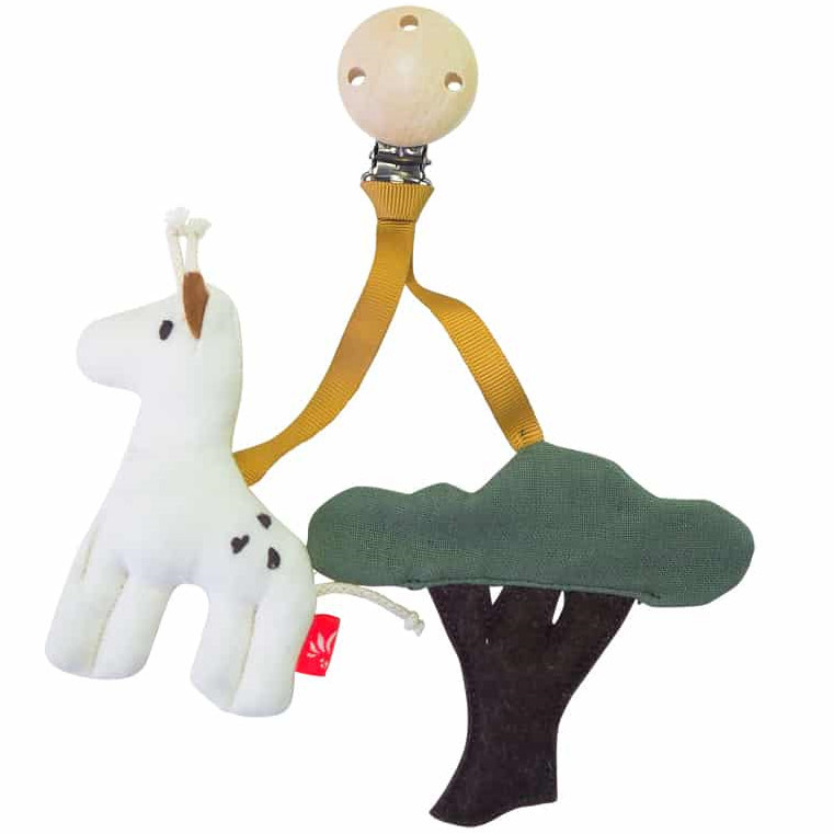 Clip mit Anhänger Giraffe und Baum