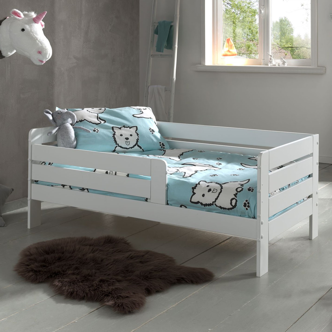 Juniorbett Peuterbed B 70 x 140 cm Weiss #2