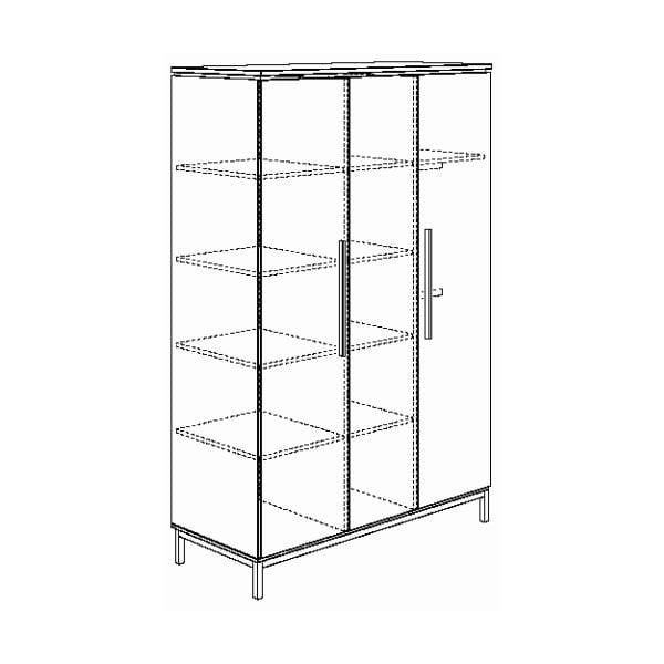 Kleiderschrank Benne 3-türig 5