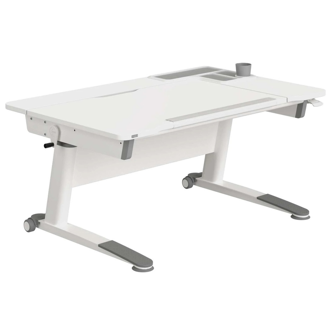 Schreibtisch Jaro Weiss für Rechtshänder