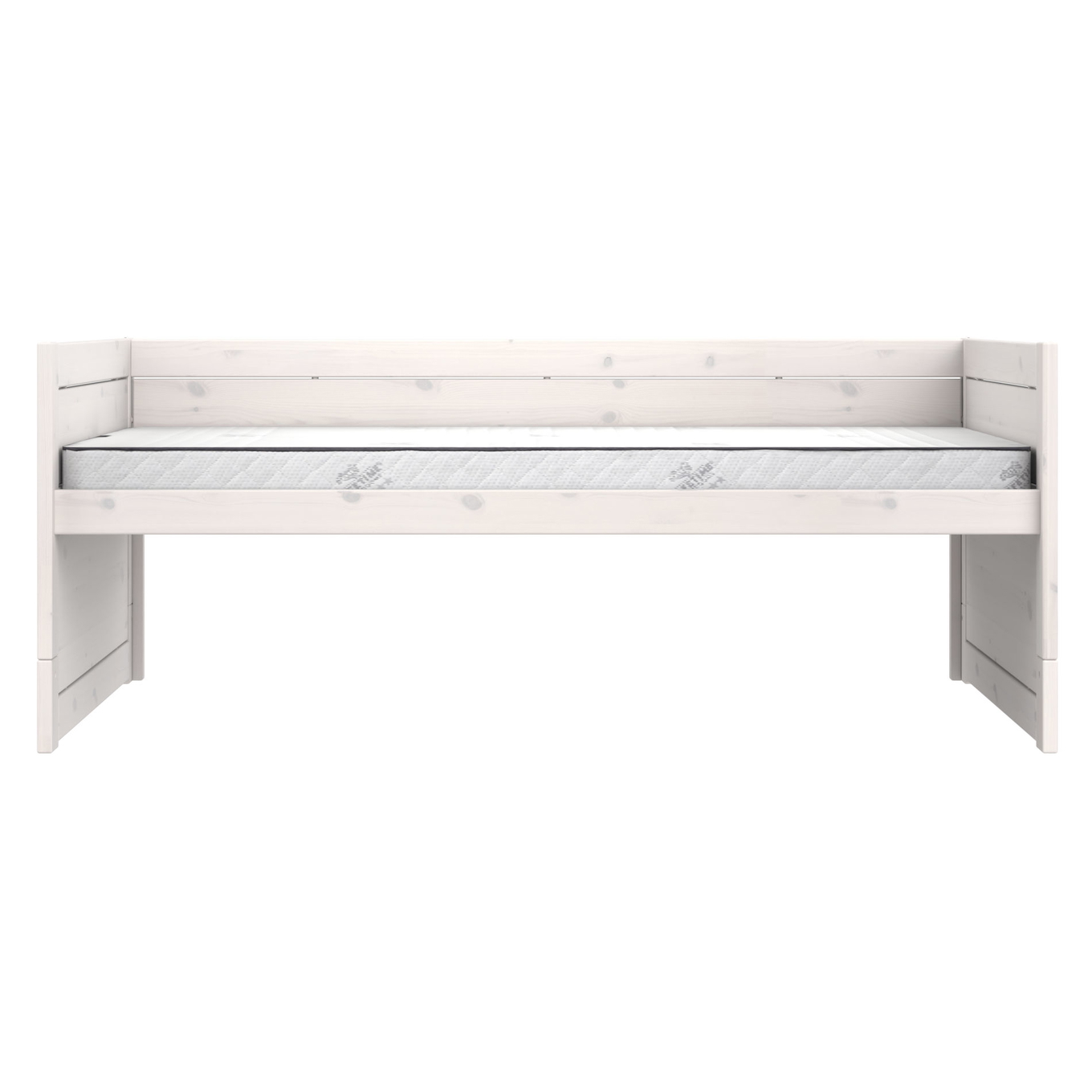 Kojenbett 120 Deluxe Lattenrost, Weiss lasiert #2