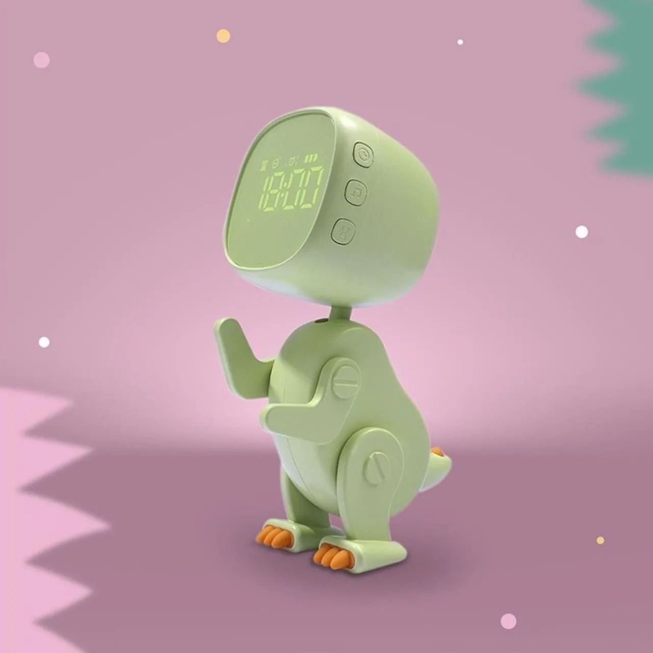 Wecker Roboter Dino Grün 3