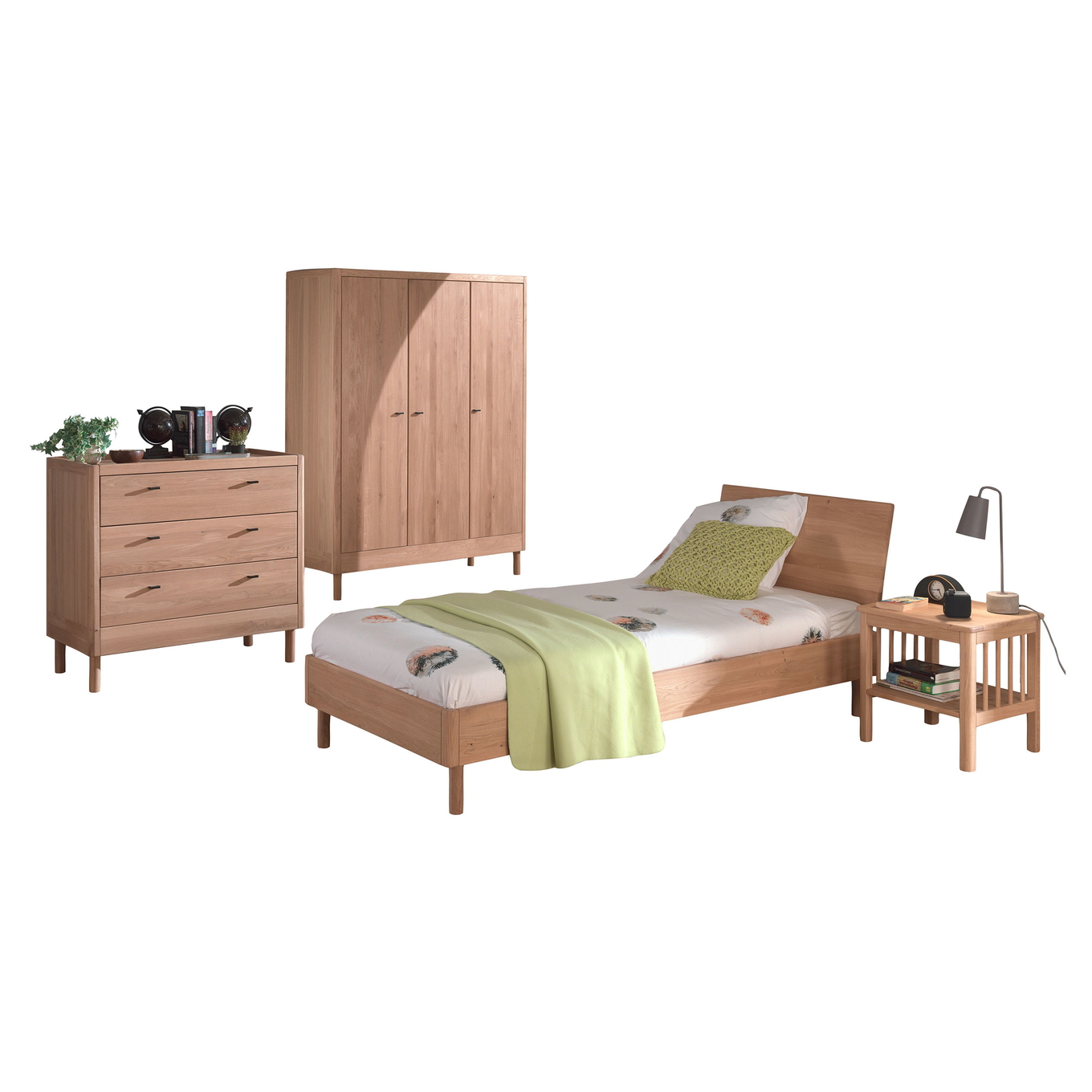 Kinderzimmer Forrest Eiche 4-teilig Set H