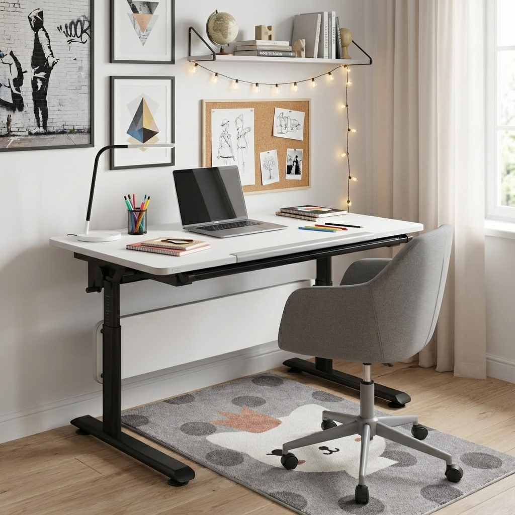 Schreibtisch Diego 120 Schwarz Weiss #2