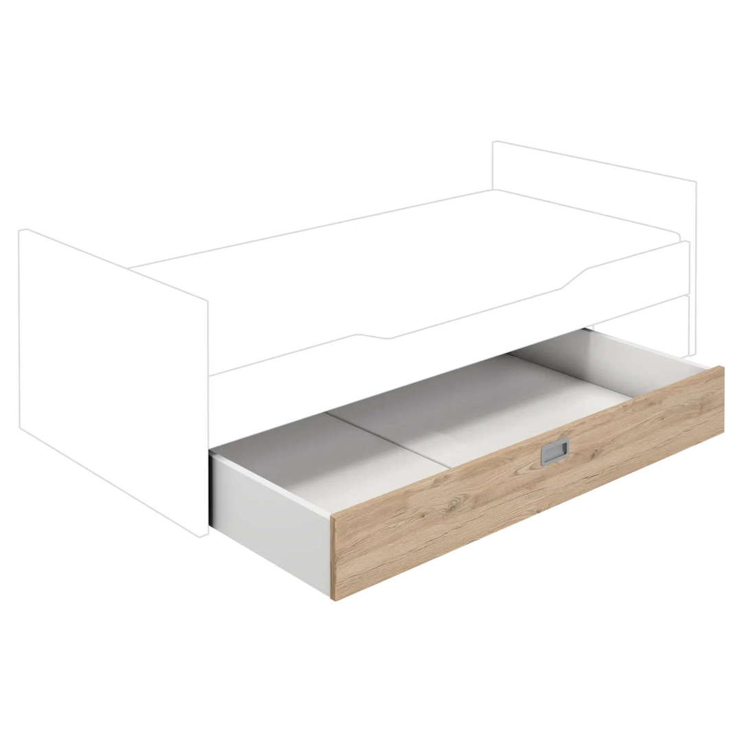 Bettschublade 3/4 Eiche für Paidi Betten