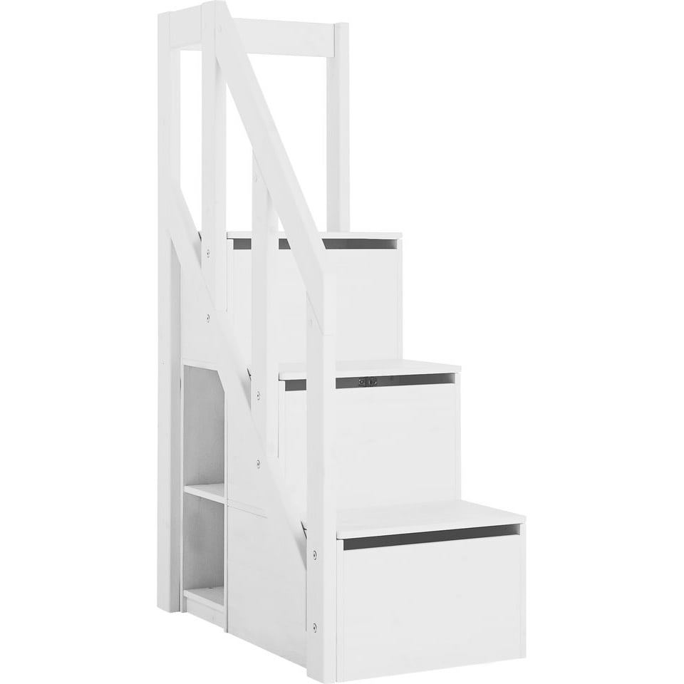 Treppe Lifetime für Mittelhohes Bett 152cm Weiss