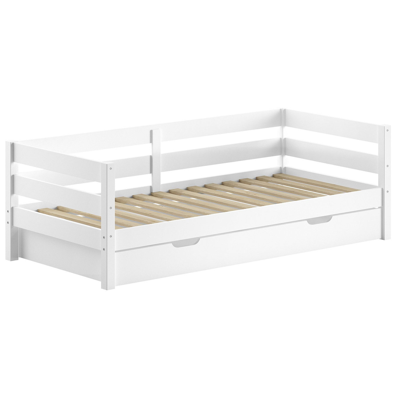 Kojenbett Margrit inkl. Ausziehkasten Weiss