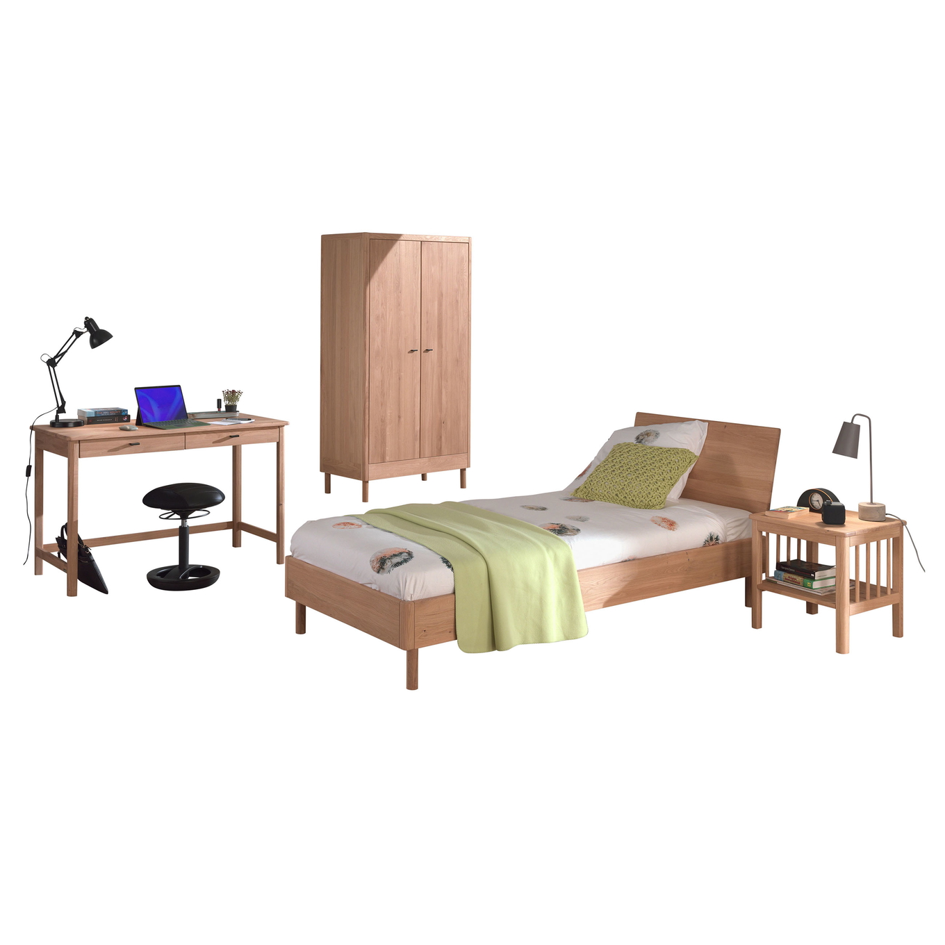 Kinderzimmer Forrest Eiche 4-teilig Set G