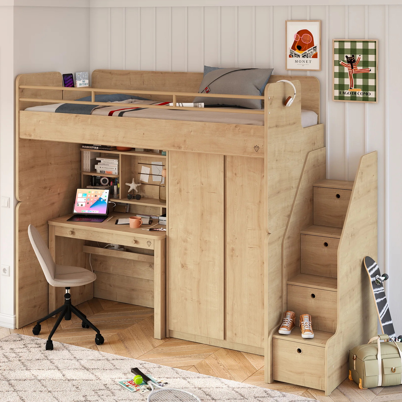 Hochbett Studio Set Holz, Set 3 #2