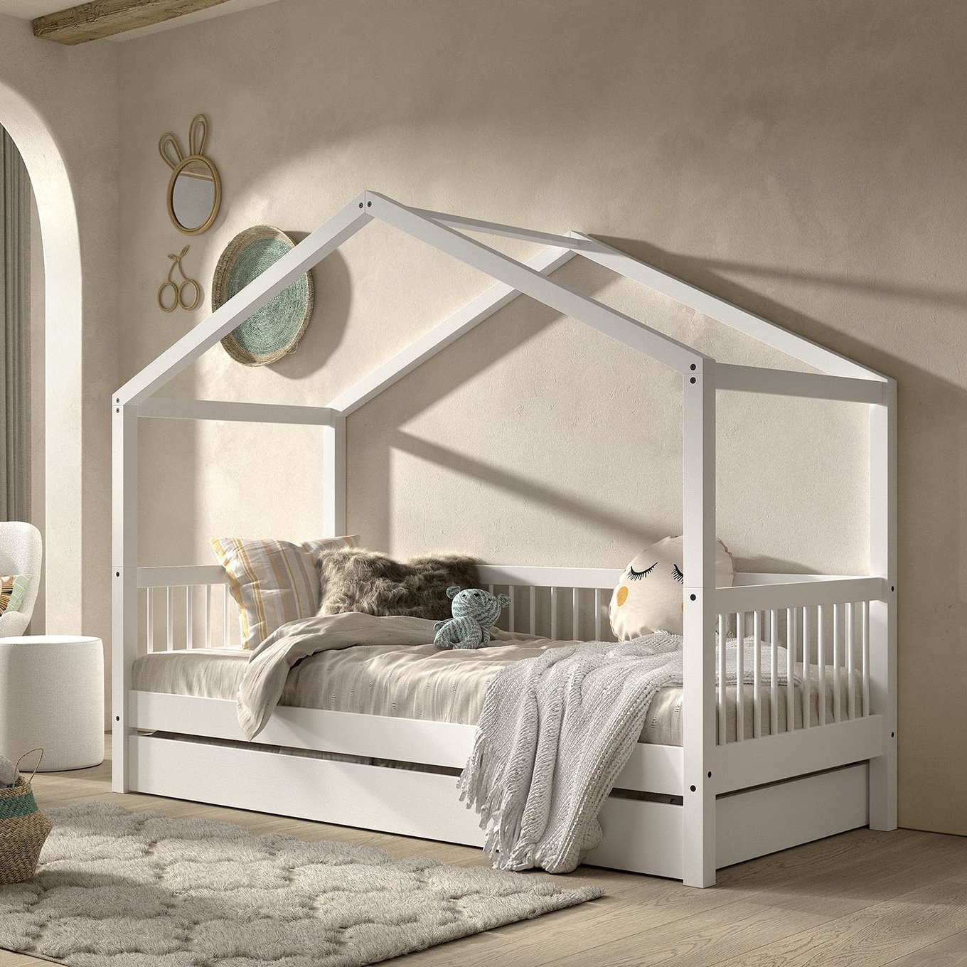 Hausbett Forrest inkl. Ausziehkasten Weiss #2