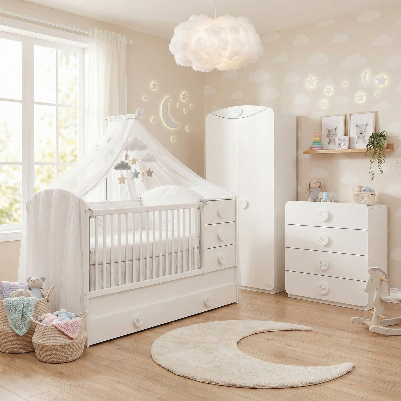 Kleiderschrank Baby Cotton 2-türig 8