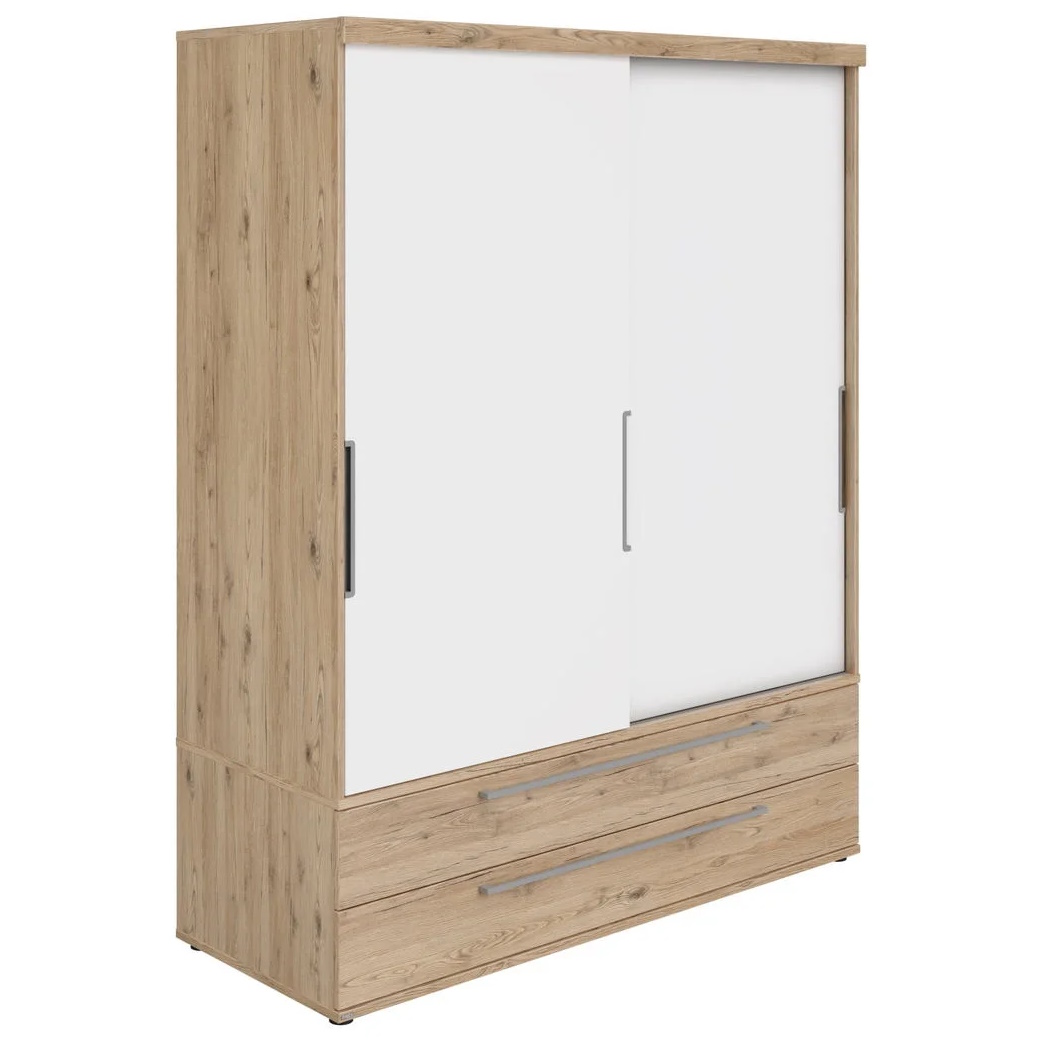 Kleiderschrank Fionn mit Schiebetüren Front 2x Eiche