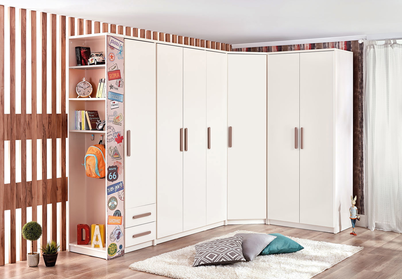 Eck-Kleiderschrank Joyin 6