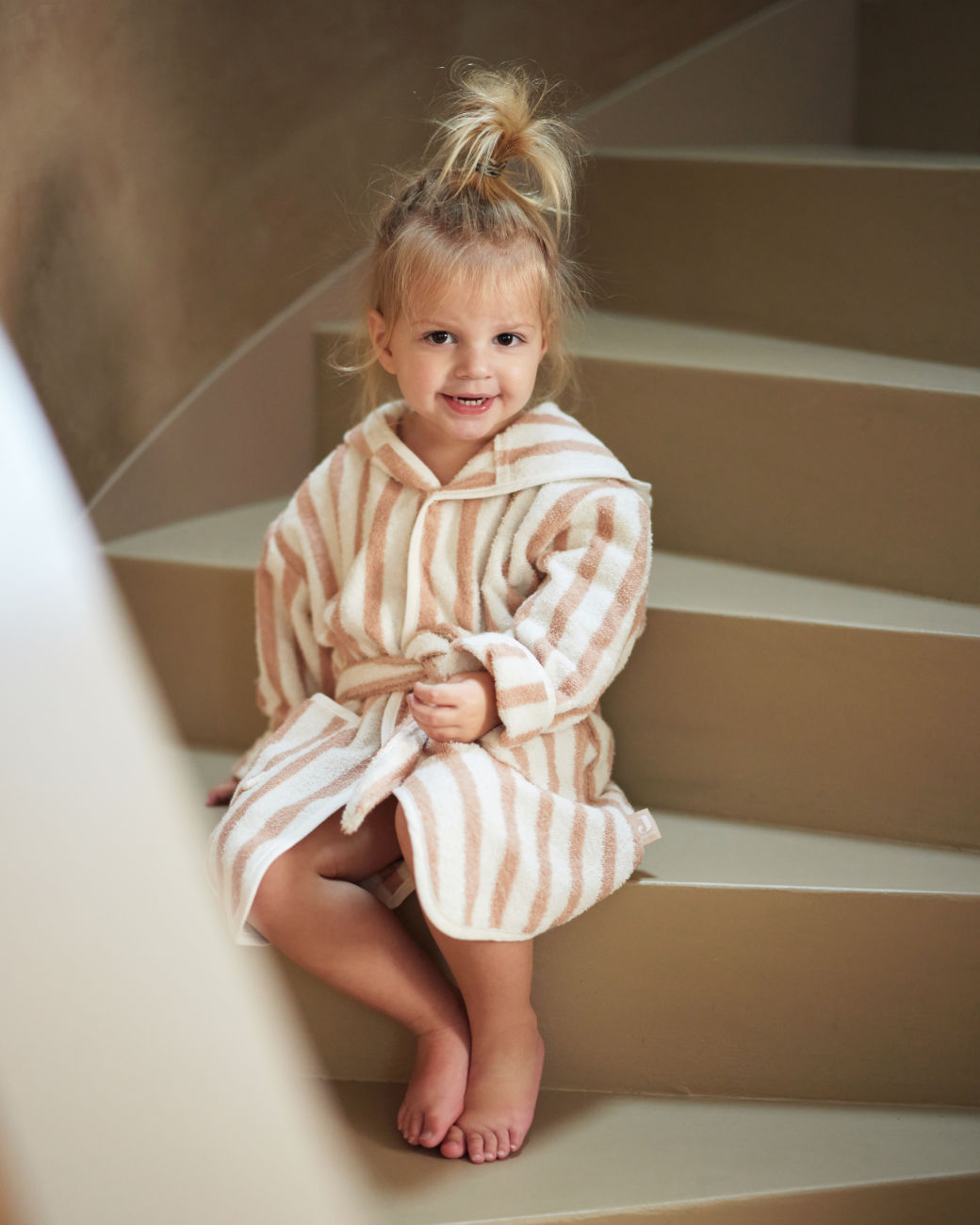 Bademantel Stripe Frottee Wild Rose, 3-4 Jahre 7