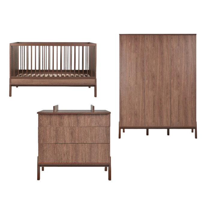 Babyzimmer Ashi Set 3-teilig  Chestnut