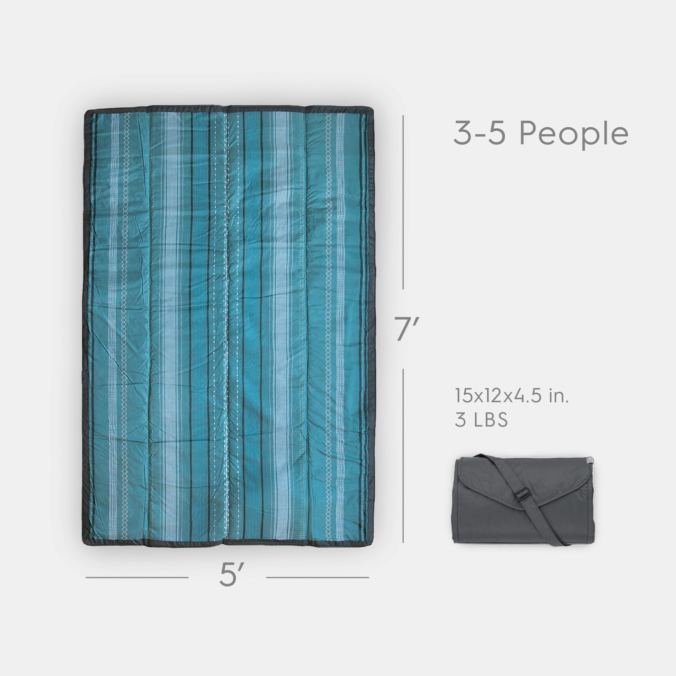 Picknick-Decke Shoreline Stripe 152 x 213 cm 5