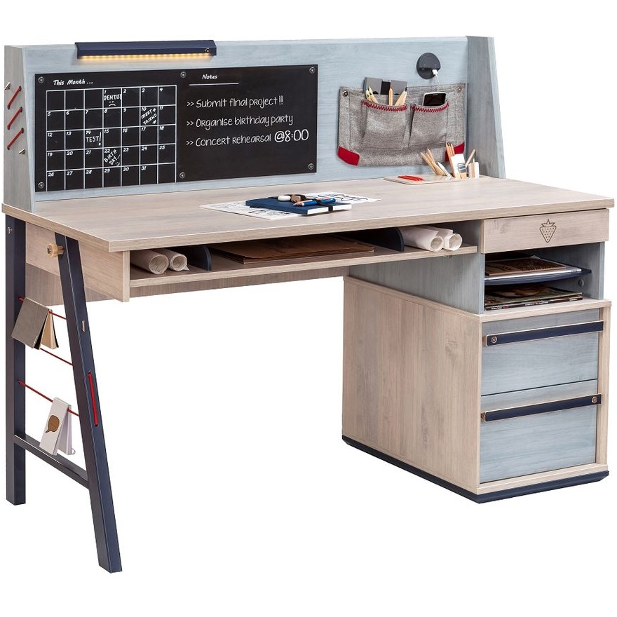 Schreibtisch Trio Gross mit Aufsatz