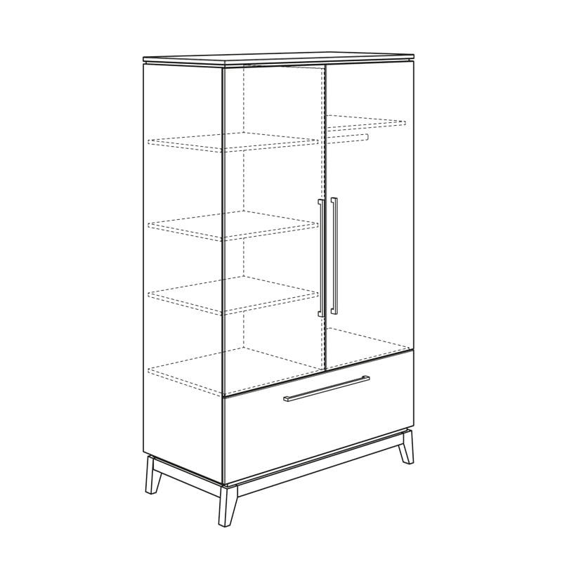 Kleiderschrank Sten 2-türig 15