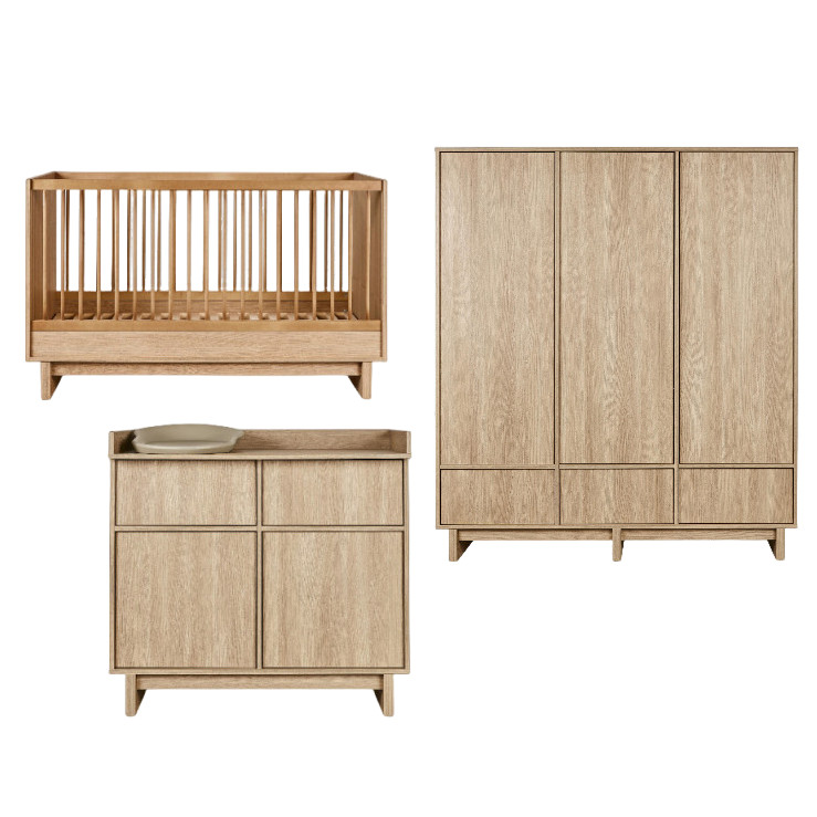 Babyzimmer Kyo Set 3-teilig Honey Ash