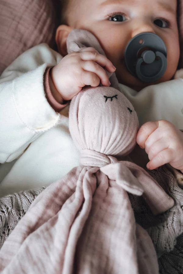 Schmusetuch Hase Rose #2