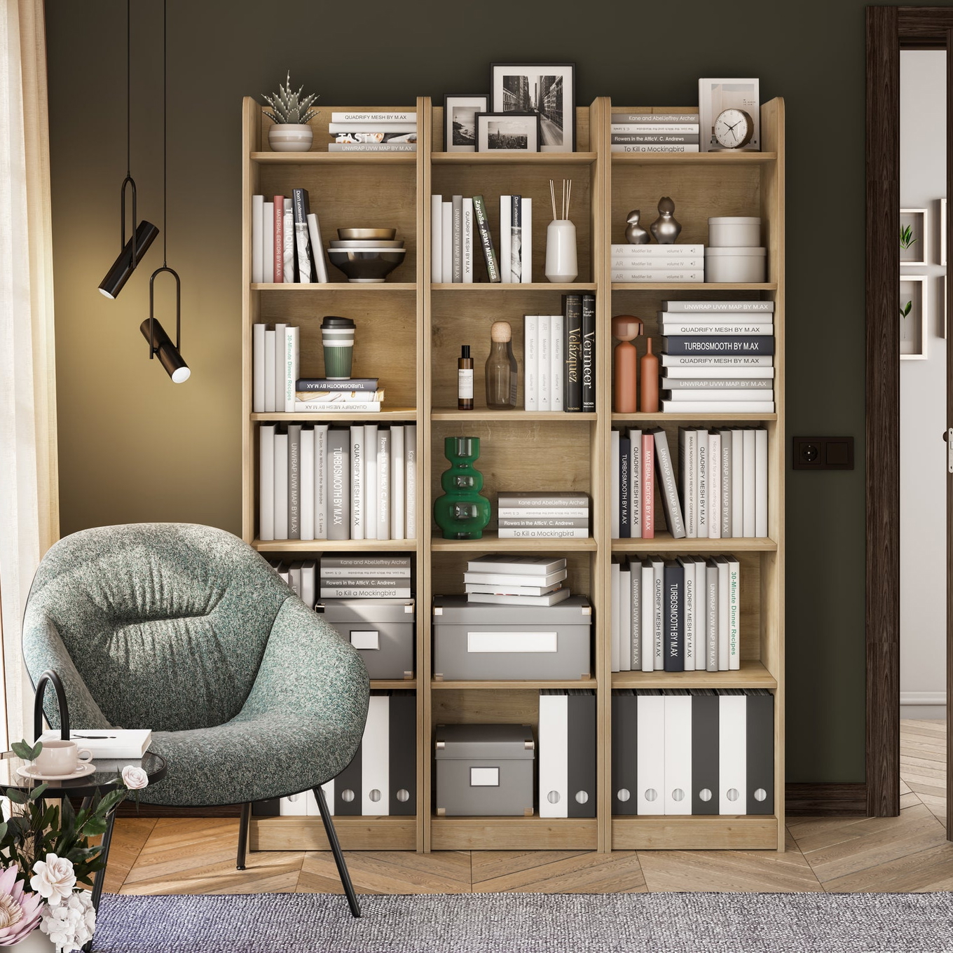 Bücherregal Mocha mit offenen Fächern #2