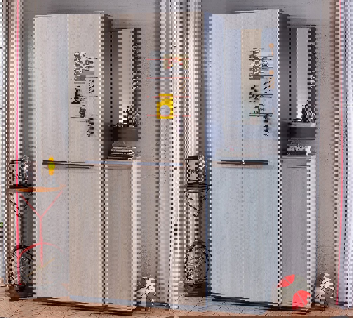 Regal Trio mit Türe #2