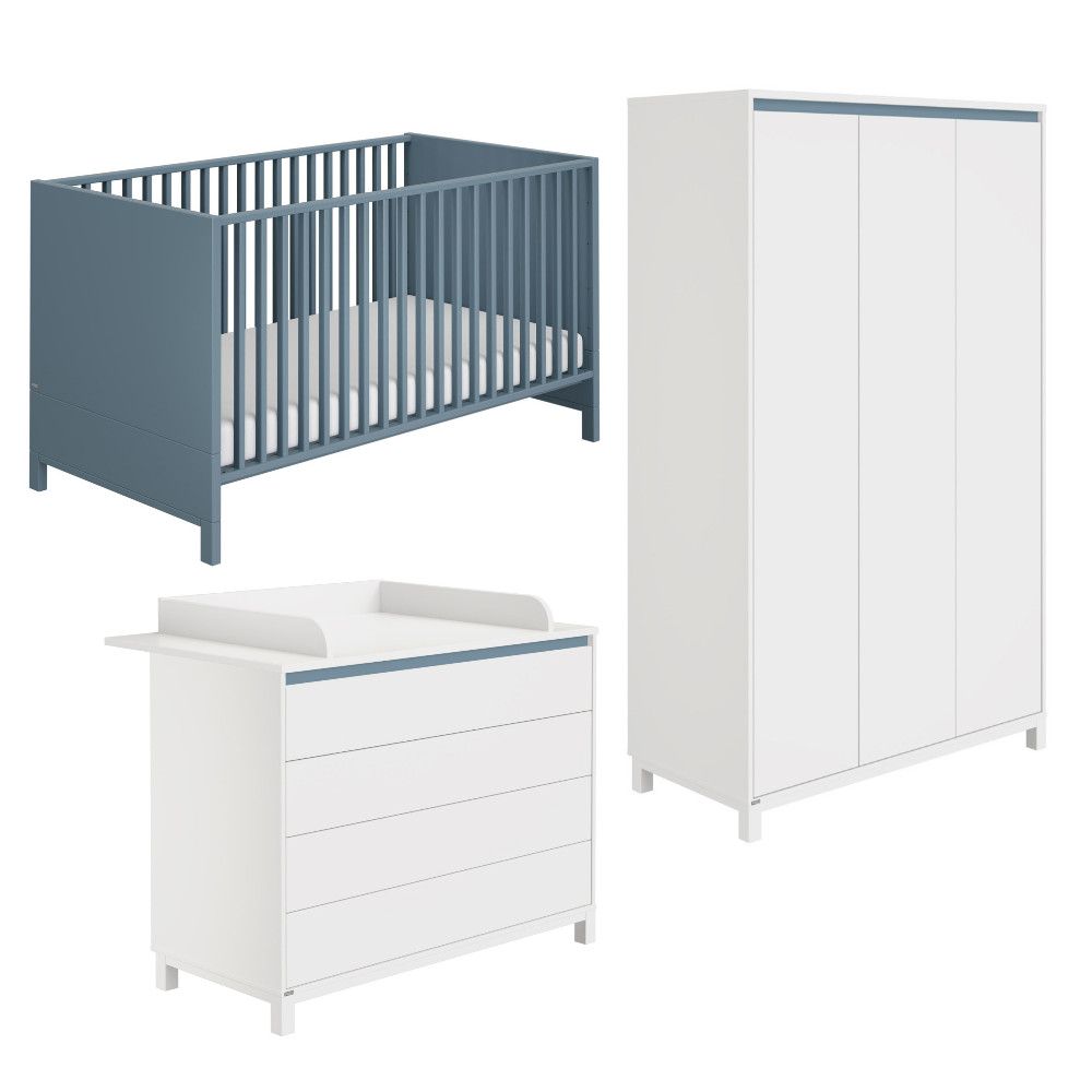 Babyzimmer Olli Set 3-teilig Blau 1