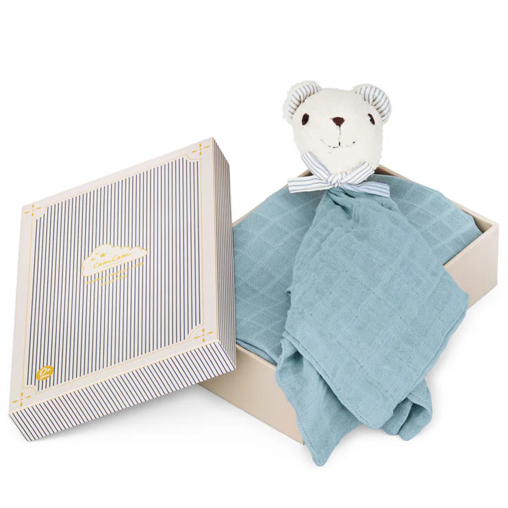 Geschenkbox Kuscheltuch Classic Stripes Blue