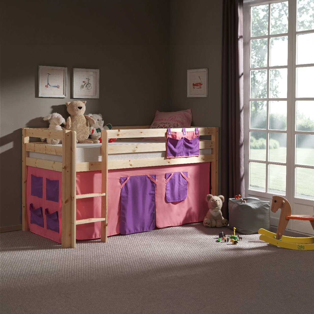 Halbhohes Bett Bella Holz #2