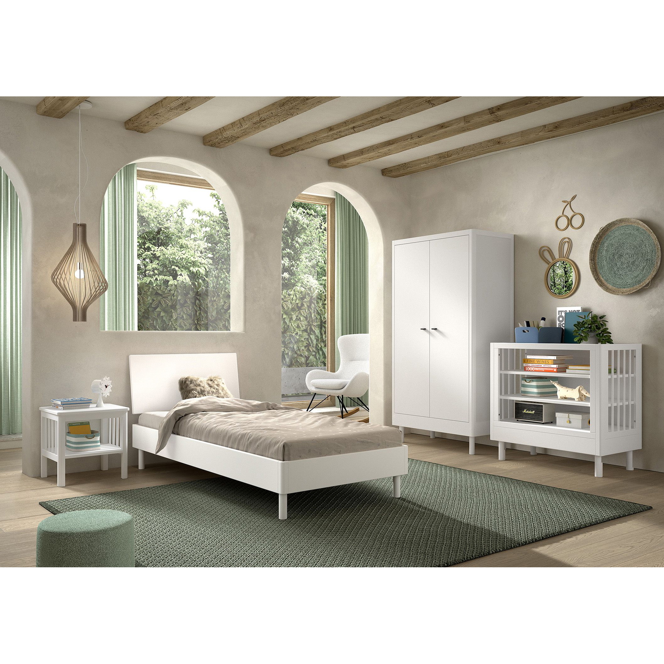 Kinderzimmer Forrest Buche 4-teilig Set B #2