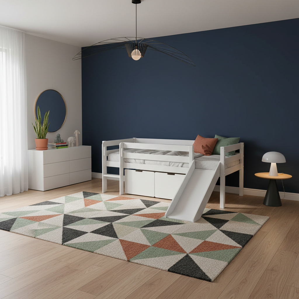 Bett Pino mit Rutsche Weiss, mit Schubladen 5